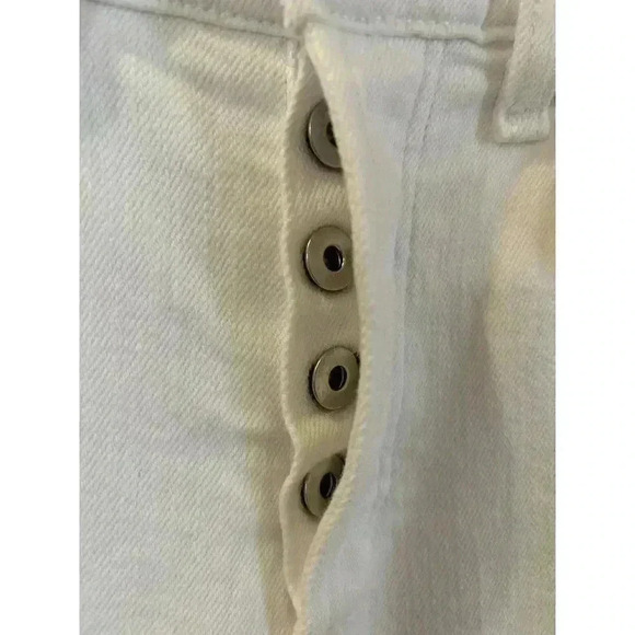 MCGUIRE White Denim Jeans with Embroidered Pockets Anthropologie Size 28 - Picture 5 of 12